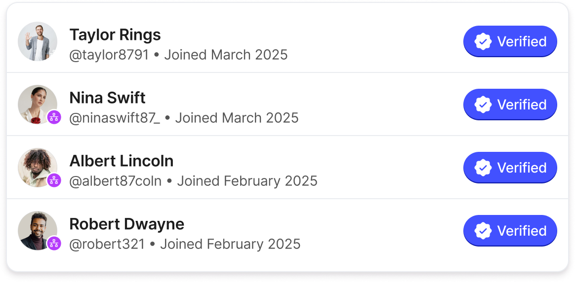 Zakaya Verified Members List